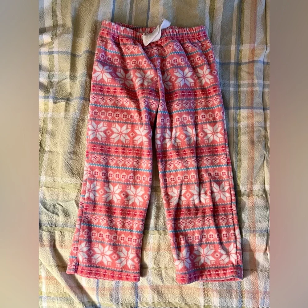 Cozy Pink Snowflake Pajama‎ Pants
